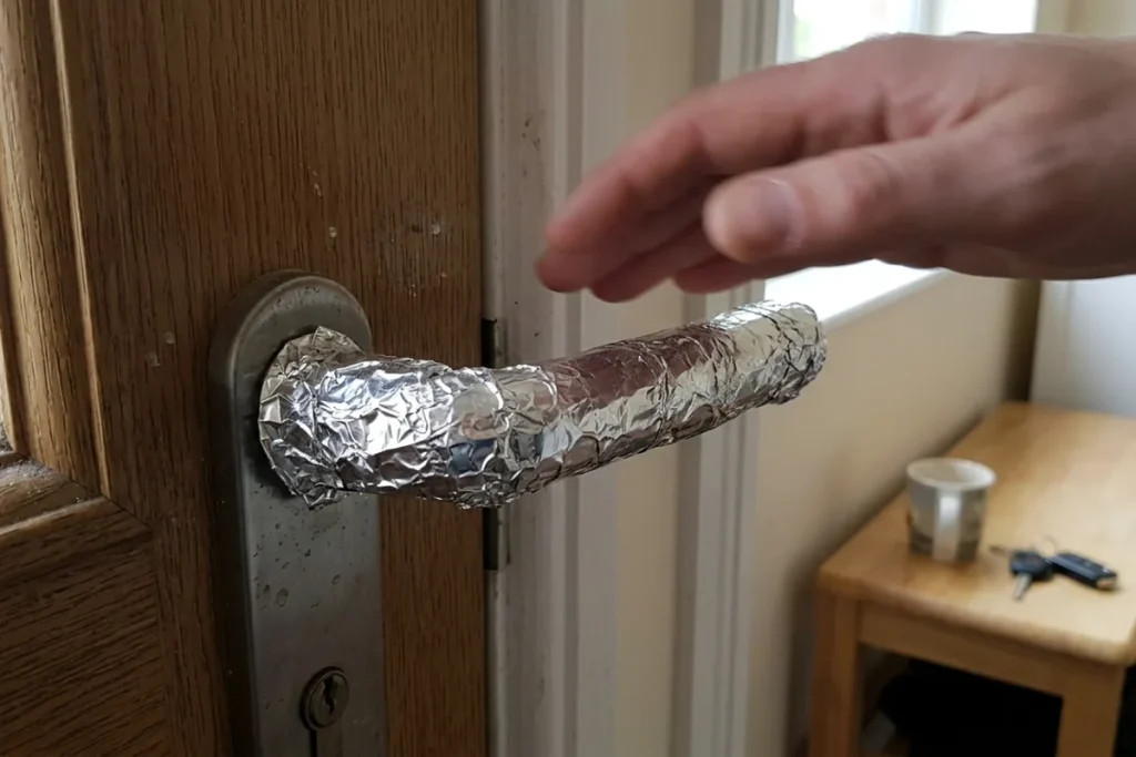 De bizarre reden waarom Nederlanders massaal aluminiumfolie om hun deurklink wikkelen