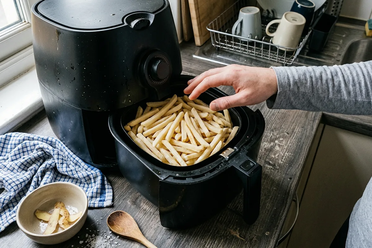 Waarom je frietjes uit de airfryer nooit écht knapperig worden (en hoe deze simpele fout dat veroorzaakt)