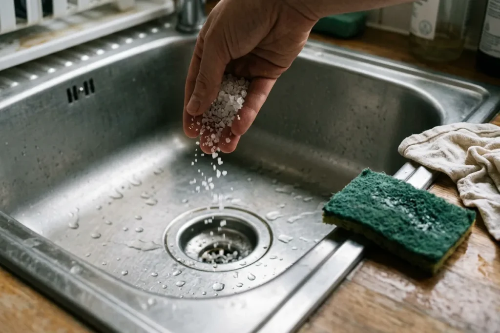 Waarom je vandaag nog een handje grof zout in je afvoer moet strooien (het is niet wat je denkt)