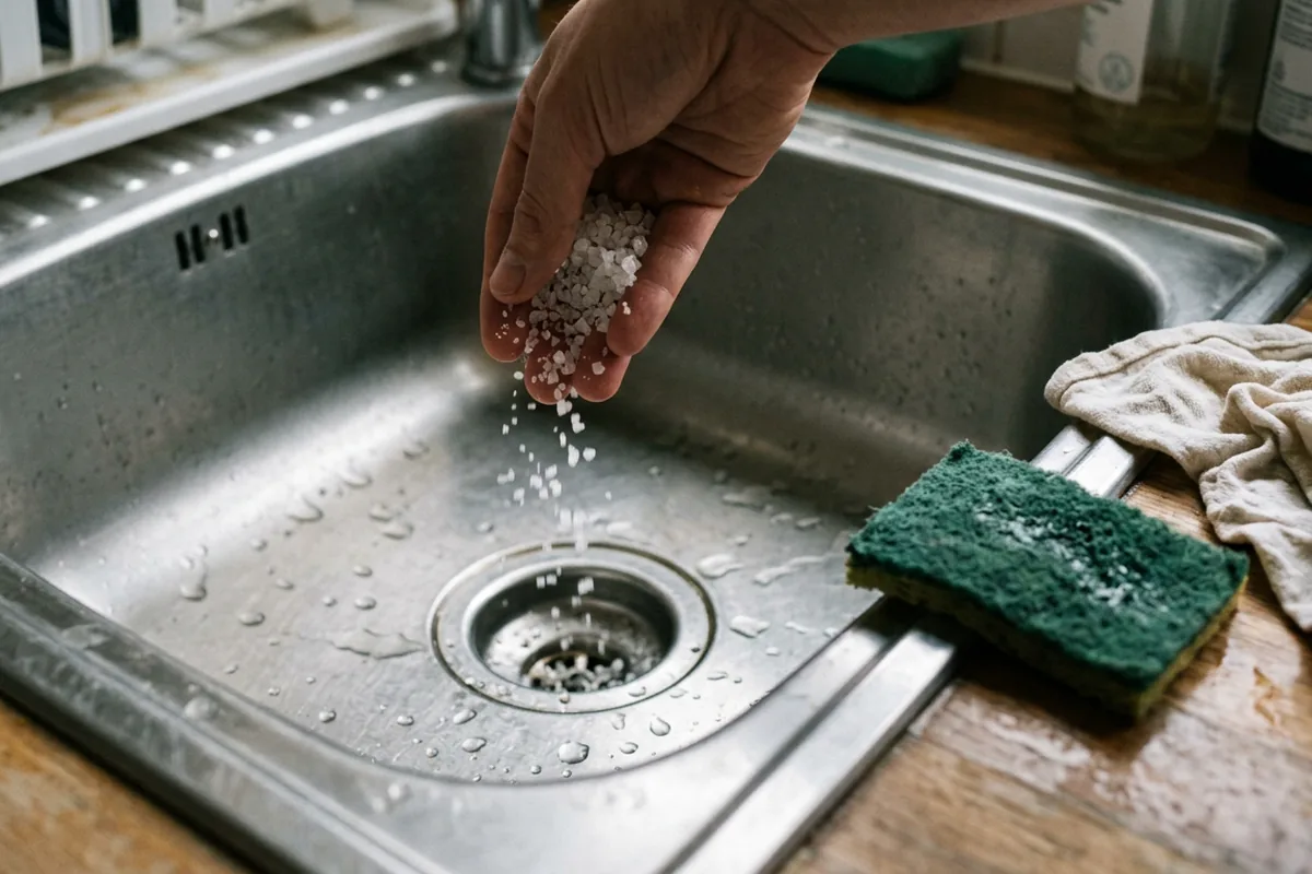 Waarom je vandaag nog een handje grof zout in je afvoer moet strooien (het is niet wat je denkt)