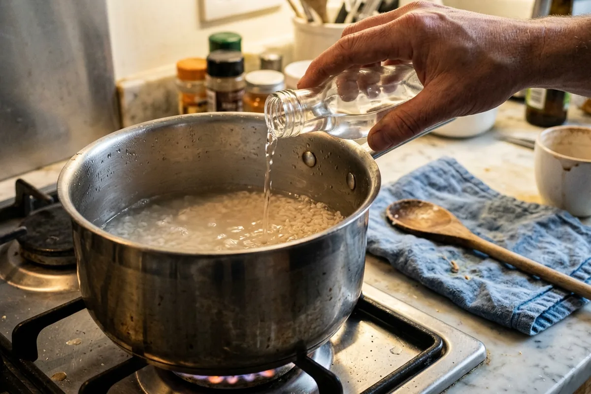 Waarom topchefs altijd een scheutje azijn in hun rijstwater doen (en jij waarschijnlijk niet)